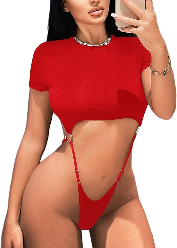 Cut Out Ring Bodysuit