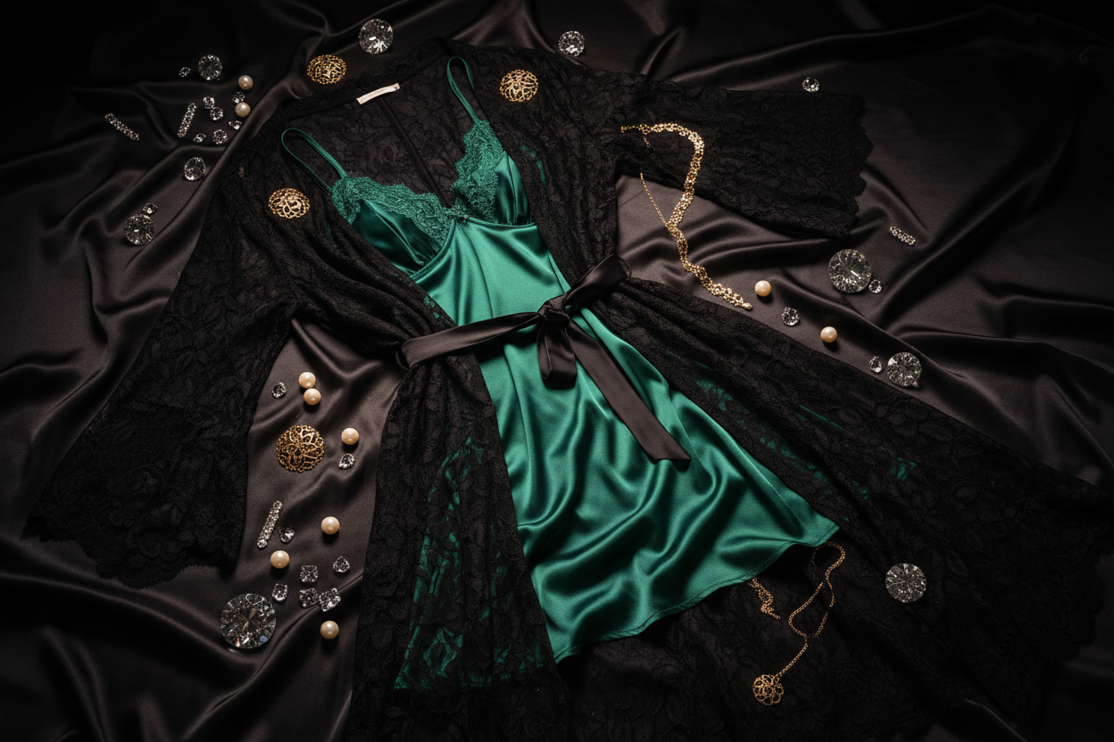 Emerald Silk Lingerie