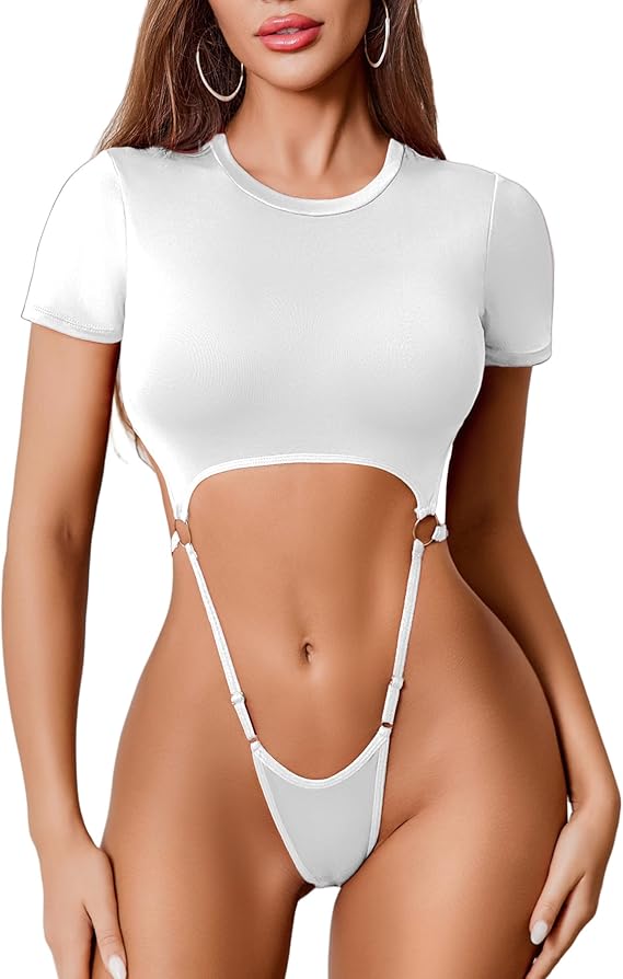Cut Out Ring Bodysuit